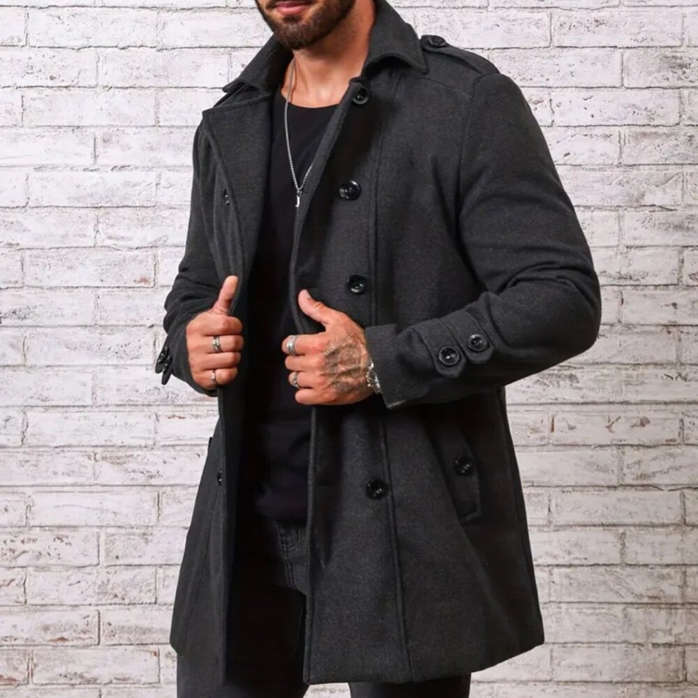 Mens Plus Size Peacoat Dark Gray